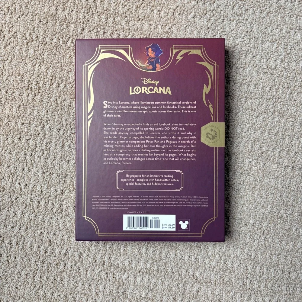D23 Disney Lorcana Quest of Wonders An Illumineers Lorebook *Book Only*